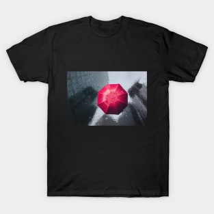 Alone/Standing in the Rain/ Umbrella in Rain T-Shirt